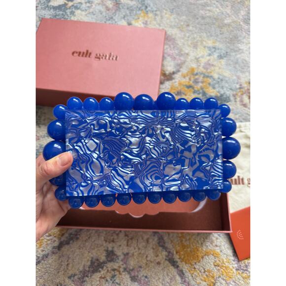 Cult Gaia Eos Beaded Marbled Acrylic Clutch - Picture 9 of 15